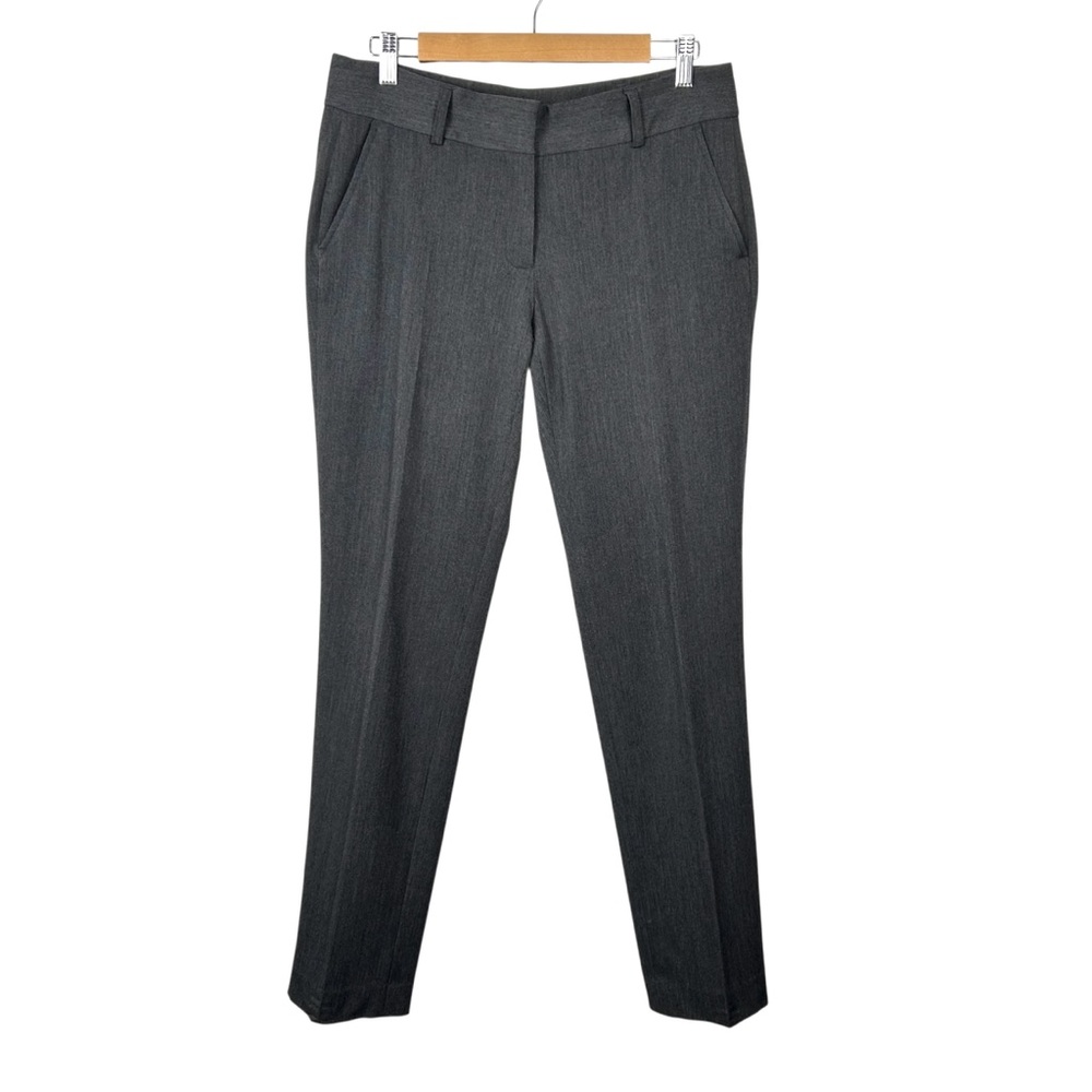 MICHAEL KORS Mid Rise Tapered Leg Dress Pants, Dark Grey, Size 6